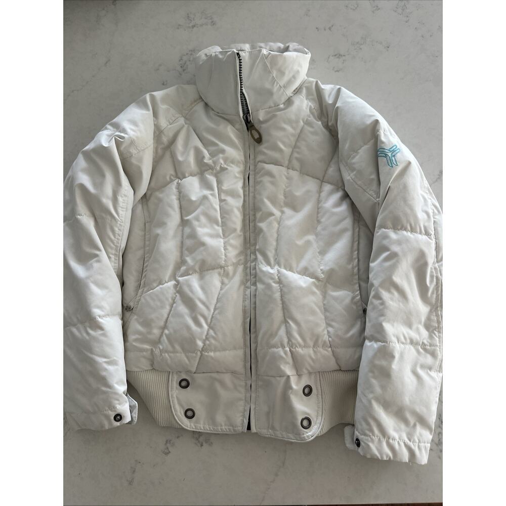 FERA Ski Winter Jacket Girls 10 Cream White Fleece Lined Designer‎ Downhill